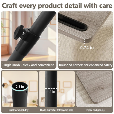 YUHFERA tray with built-in slot for phone or tablet