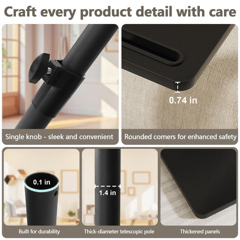 YUHFERA couch side table with built-in phone slot for organized devices