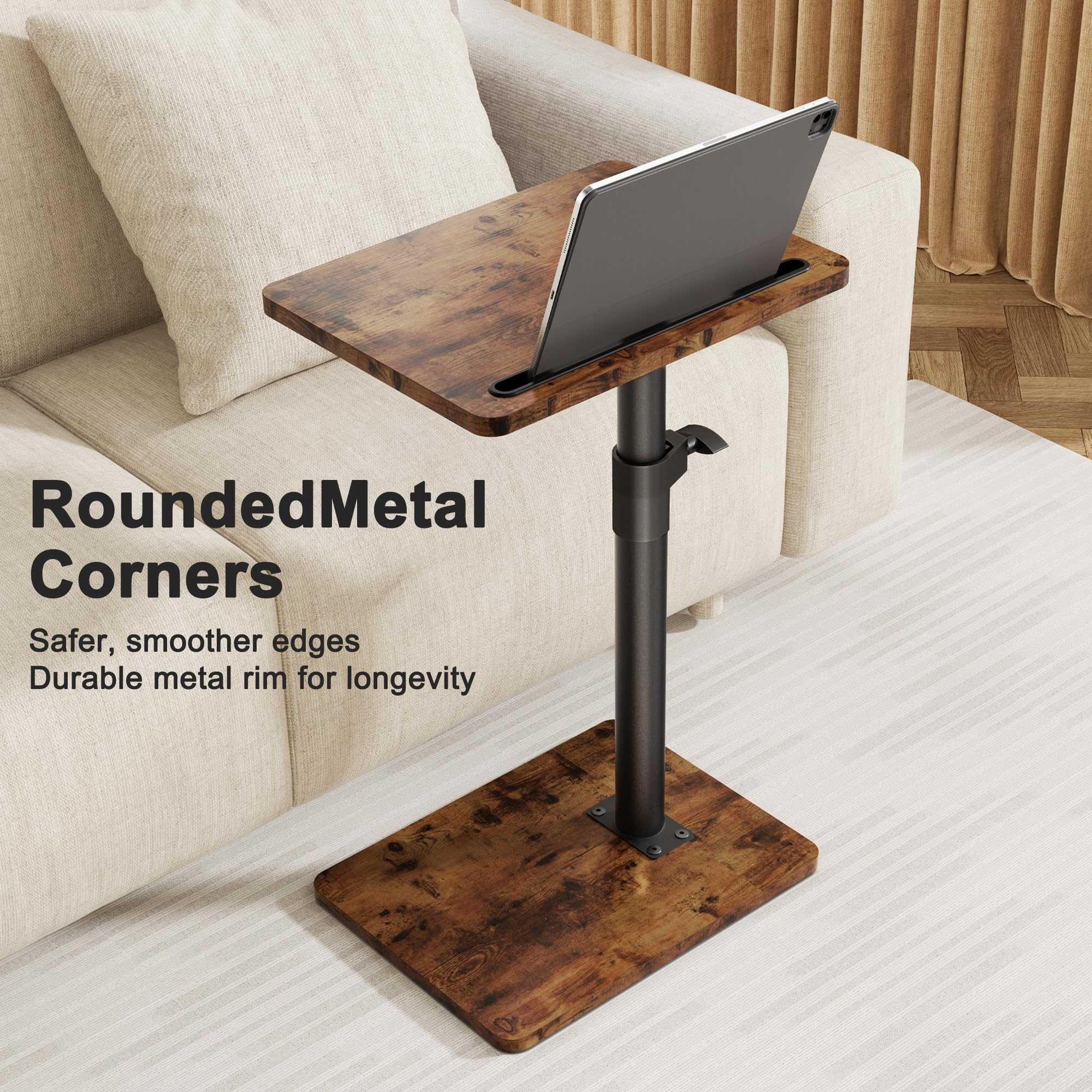 YUHFERA multipurpose tray serves as bedside, snack, or laptop support.