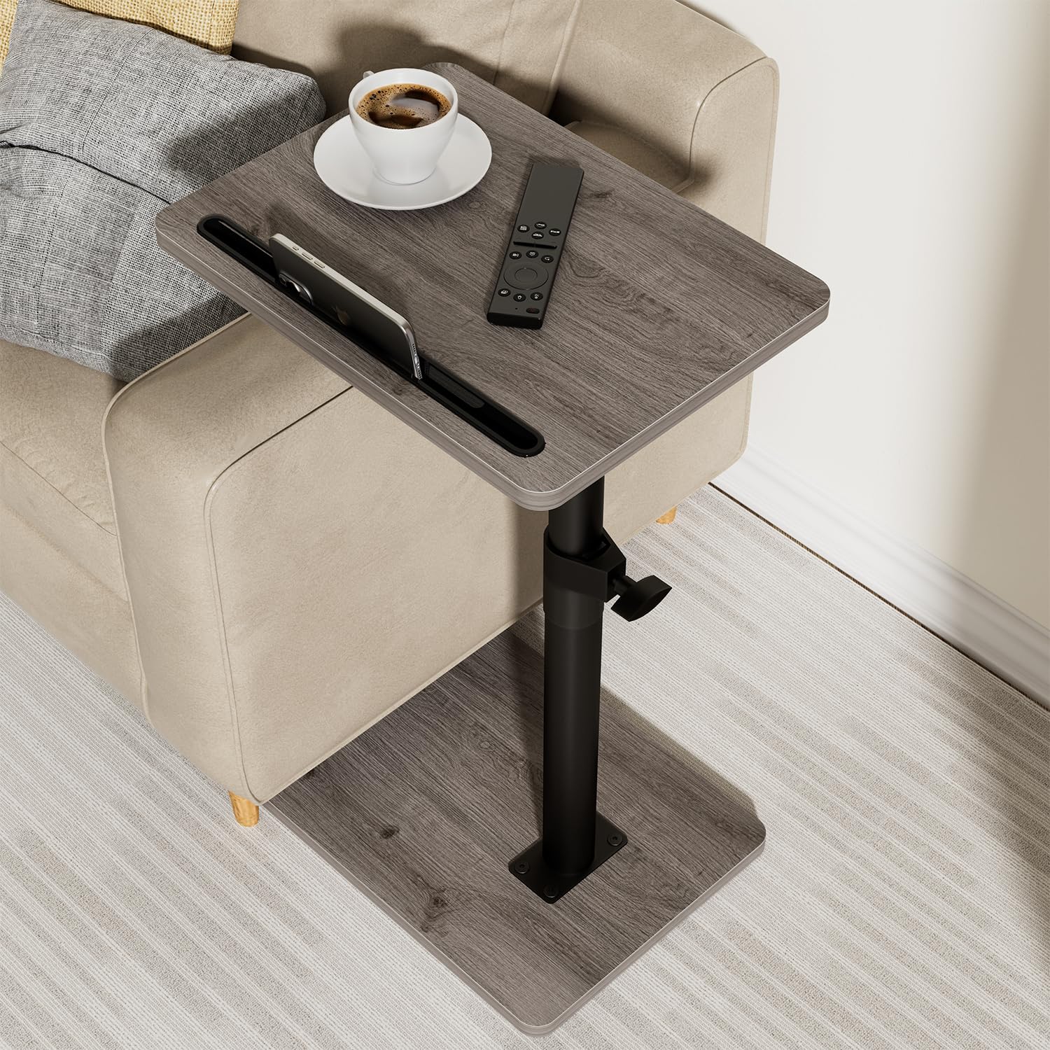 YUHFERA sofa armrest tray 360° swivel for flexible lounging