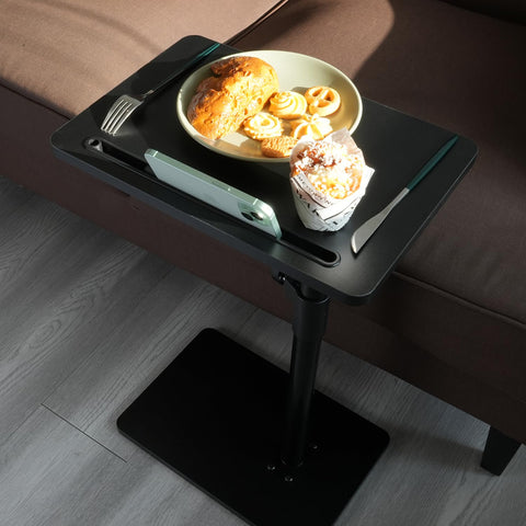 YUHFERA sturdy black end table ideal for small spaces and decor