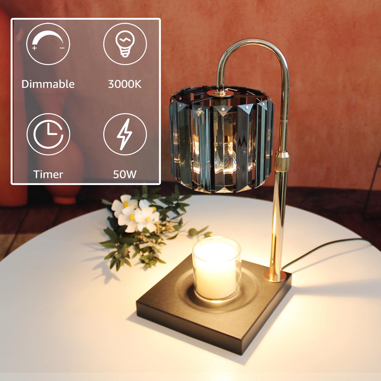 Yuichoy Candle Warmer Lamp decorative night light enhances any space.