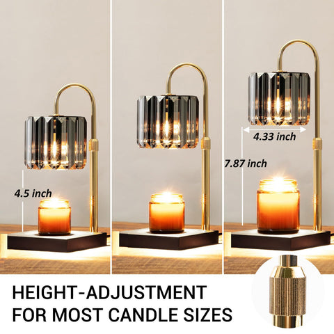Yuichoy Candle Warmer Lamp dimmable brightness enables customized scent diffusion.