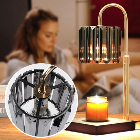 Yuichoy Candle Warmer Lamp adjustable height adapts to jar sizes.