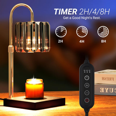 Yuichoy Candle Warmer Lamp timer function adds convenience for sleep and routines.
