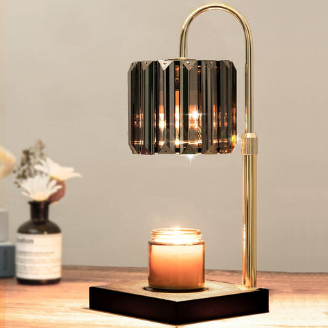 Yuichoy Candle Warmer Lamp top view shows flameless fragrance diffusion for safe use.