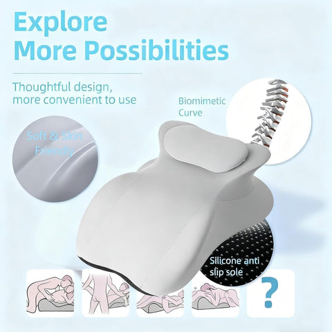 Yukashop multipurpose back-rest pillow adapts for reading, lounging, or sleeping.