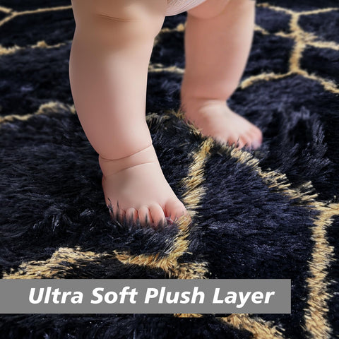 Yulidayang fluffy rug in bedroom emphasizes softness and coziness