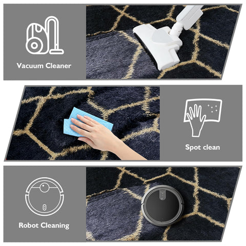 Yulidayang fluffy rug easy-clean design for quick maintenance