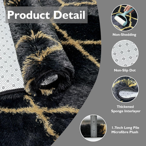 Yulidayang non-slip bottom keeps rug in place for safe play