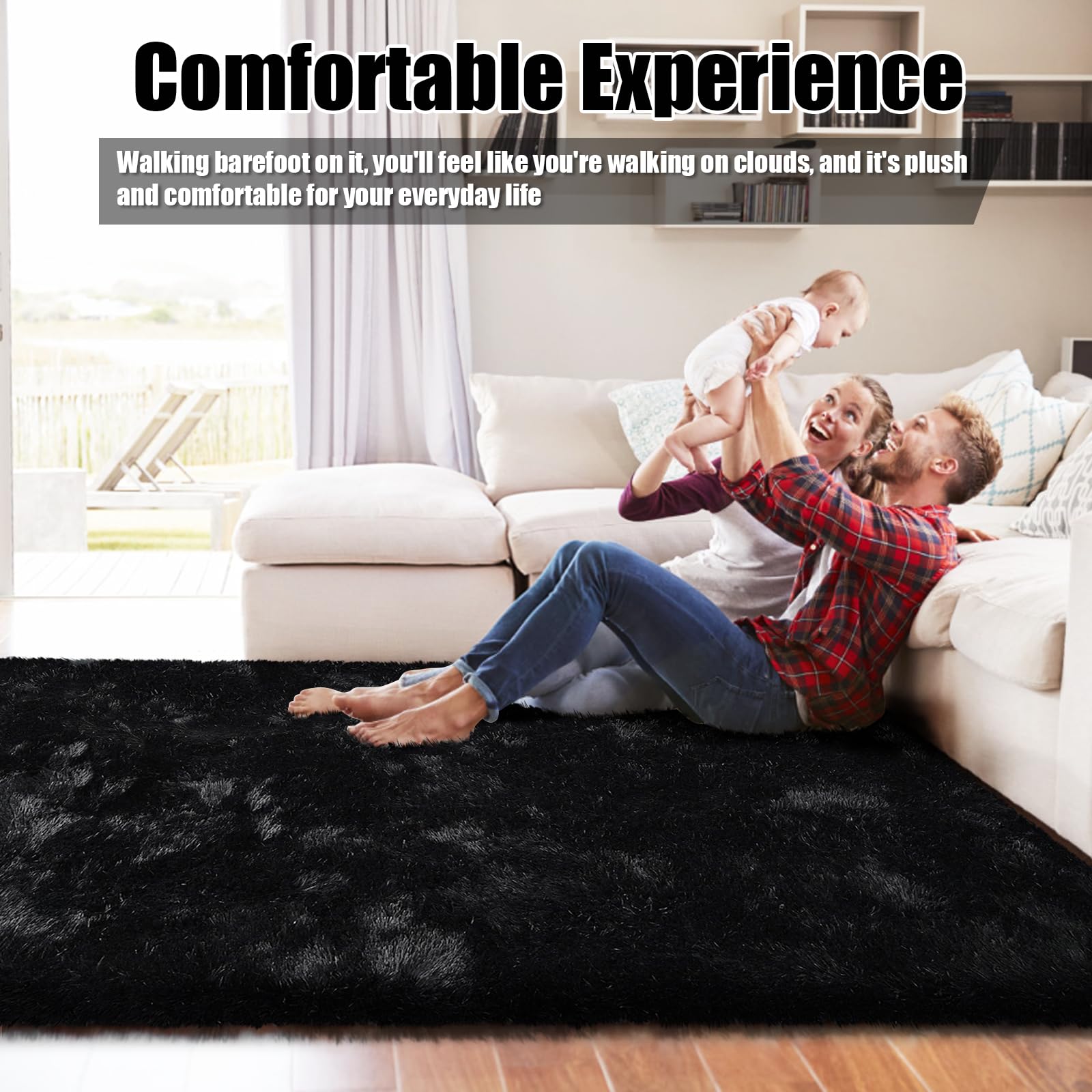 Yulidayang kids-room rug provides soft play surface.