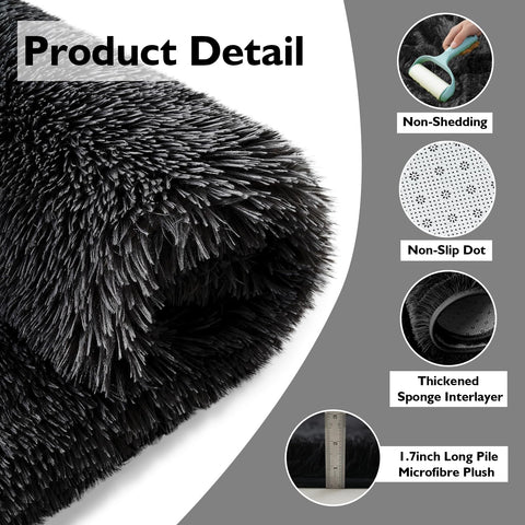 Yulidayang non-slip bottom rug keeps footprints off floors.