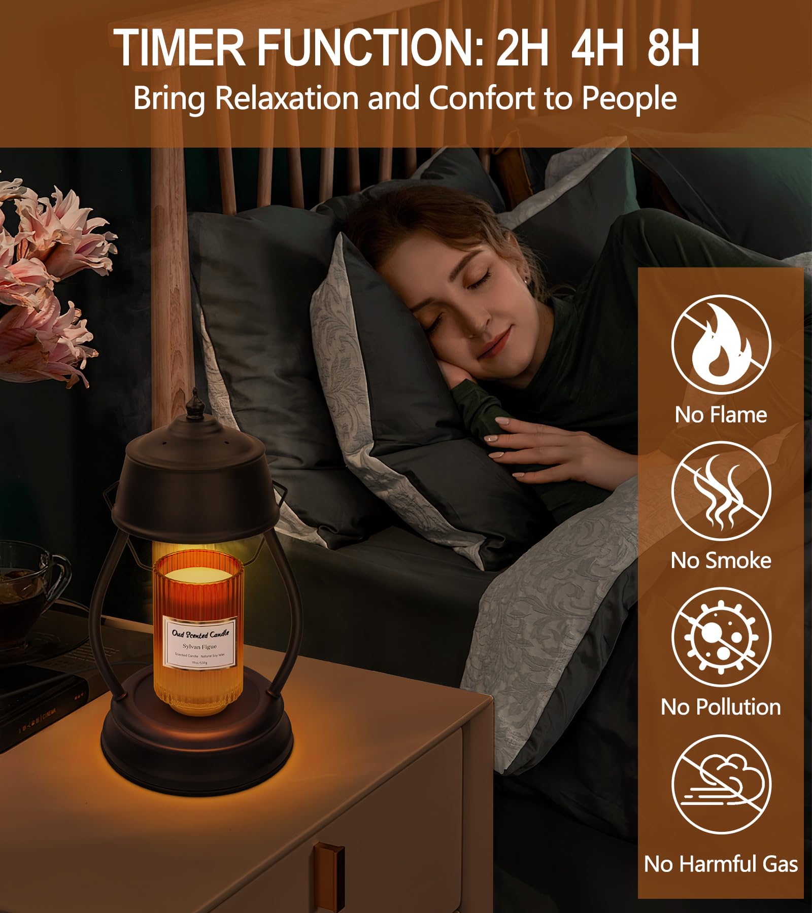 No flame and no smoke with the YULOFMVE candle warmer lamp.