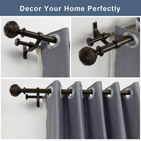 YuMierle premium aluminum brackets provide sturdy support for heavy drapery