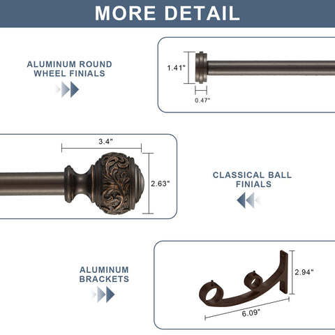 YuMierle double rod enables a layered look for elegant windows