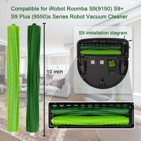 Yumixily Roomba S9 dual rubber brush set easy to install and replace.