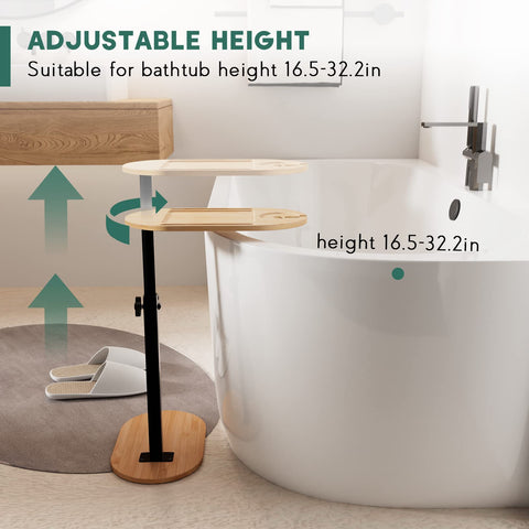 Yumkfoi bath tray with five compartments keeps essentials within reach