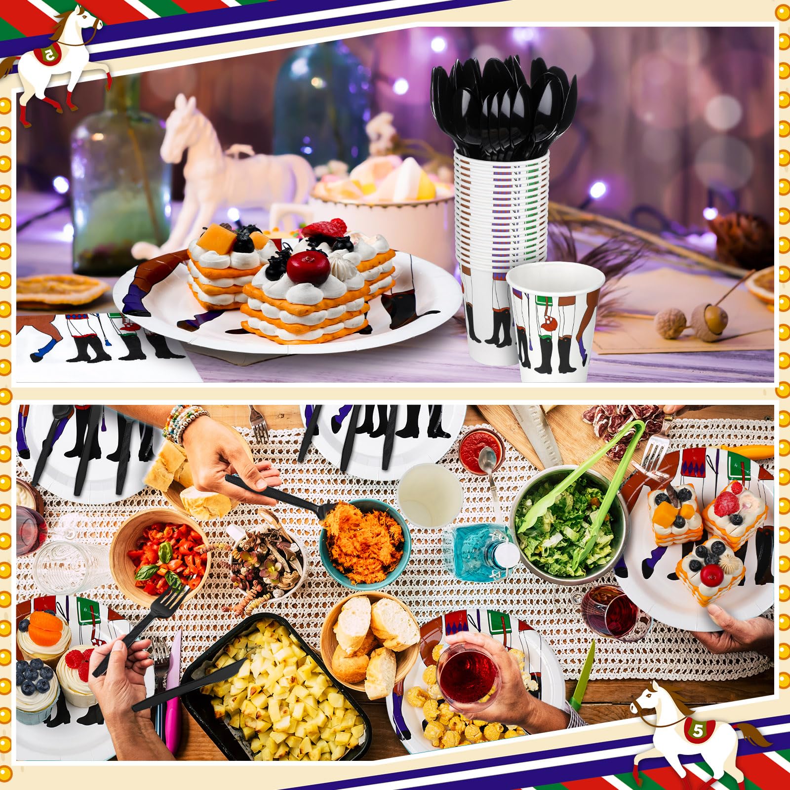 Yungyan Derby Day plastic utensils ensure reliable dining without washing