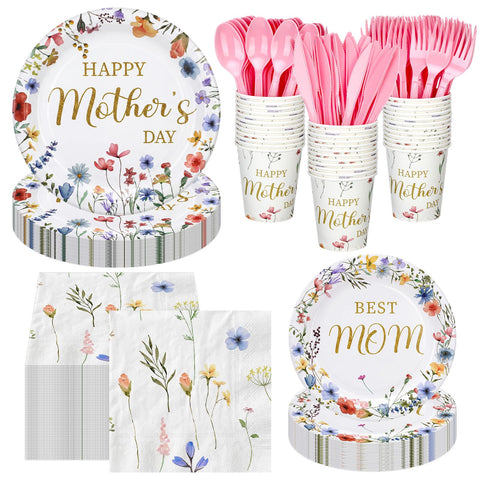 Yungyan Mother's Day wildflower 7 inch plates for easy, stylish serving at gatherings