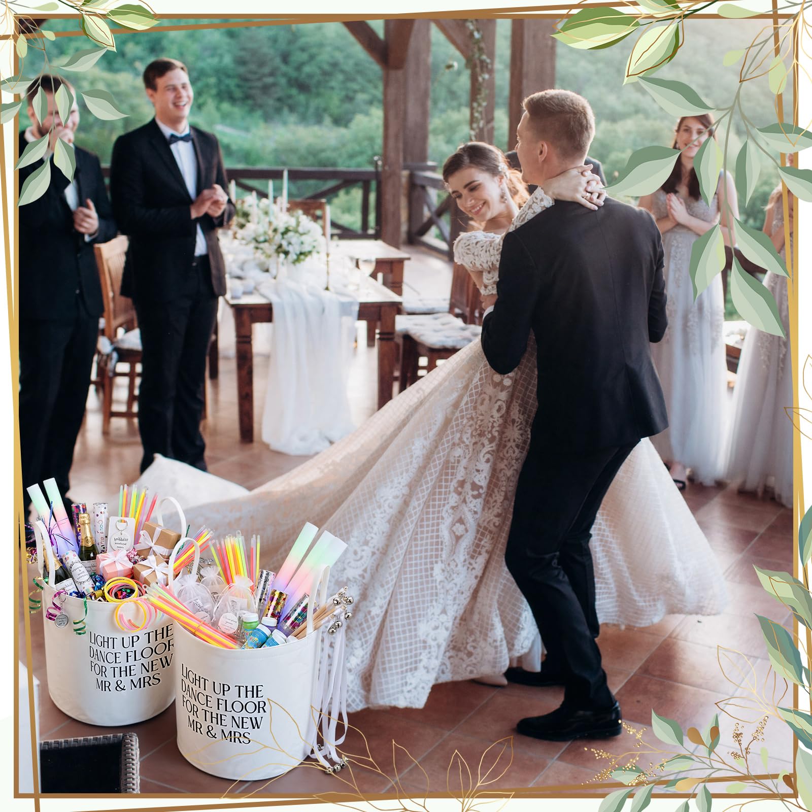 Yungyan two-pack white baskets ideal for coordinating wedding decor