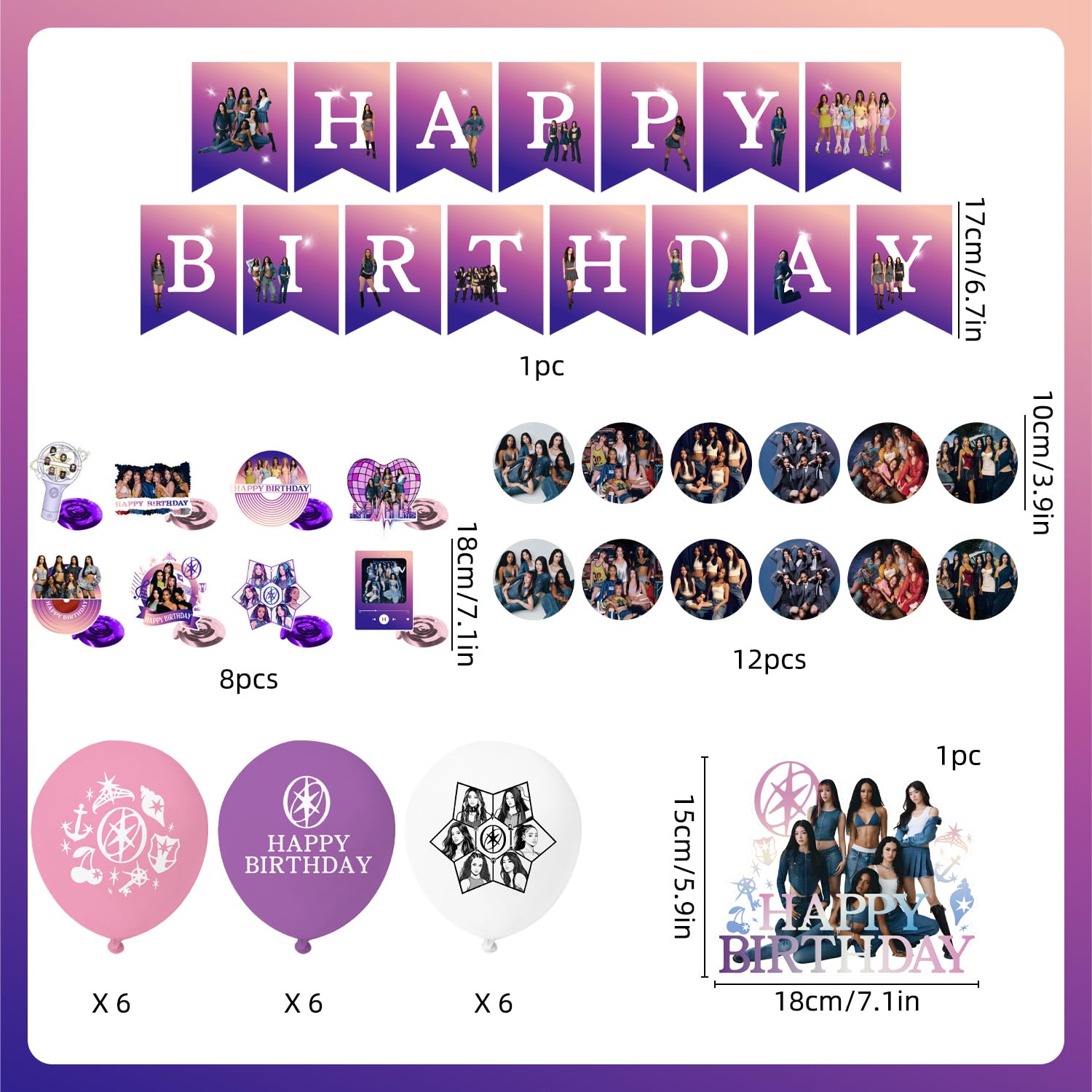 YUNKELIU cupcake toppers decorate treats with fan art