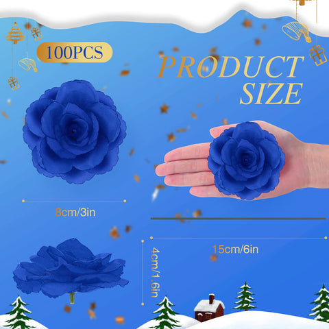 Yunlly artificial blue roses with long stems for DIY centerpieces