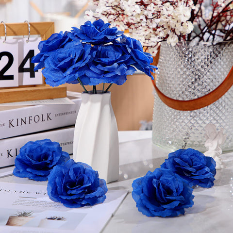 Yunlly silk blue rose fabric is fade-resistant and reusable