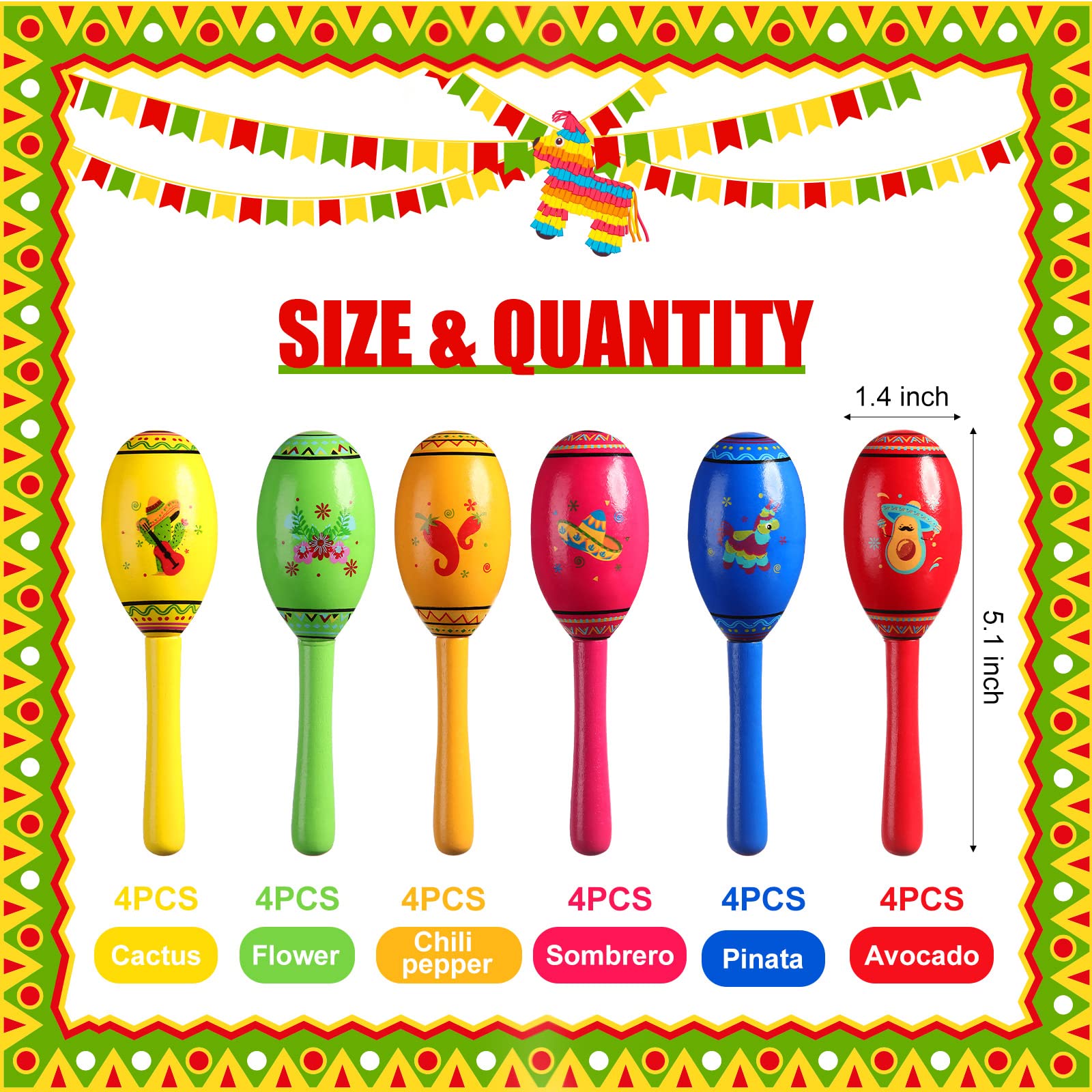 Yunsailing avocado pattern maracas for playful classroom fiestas