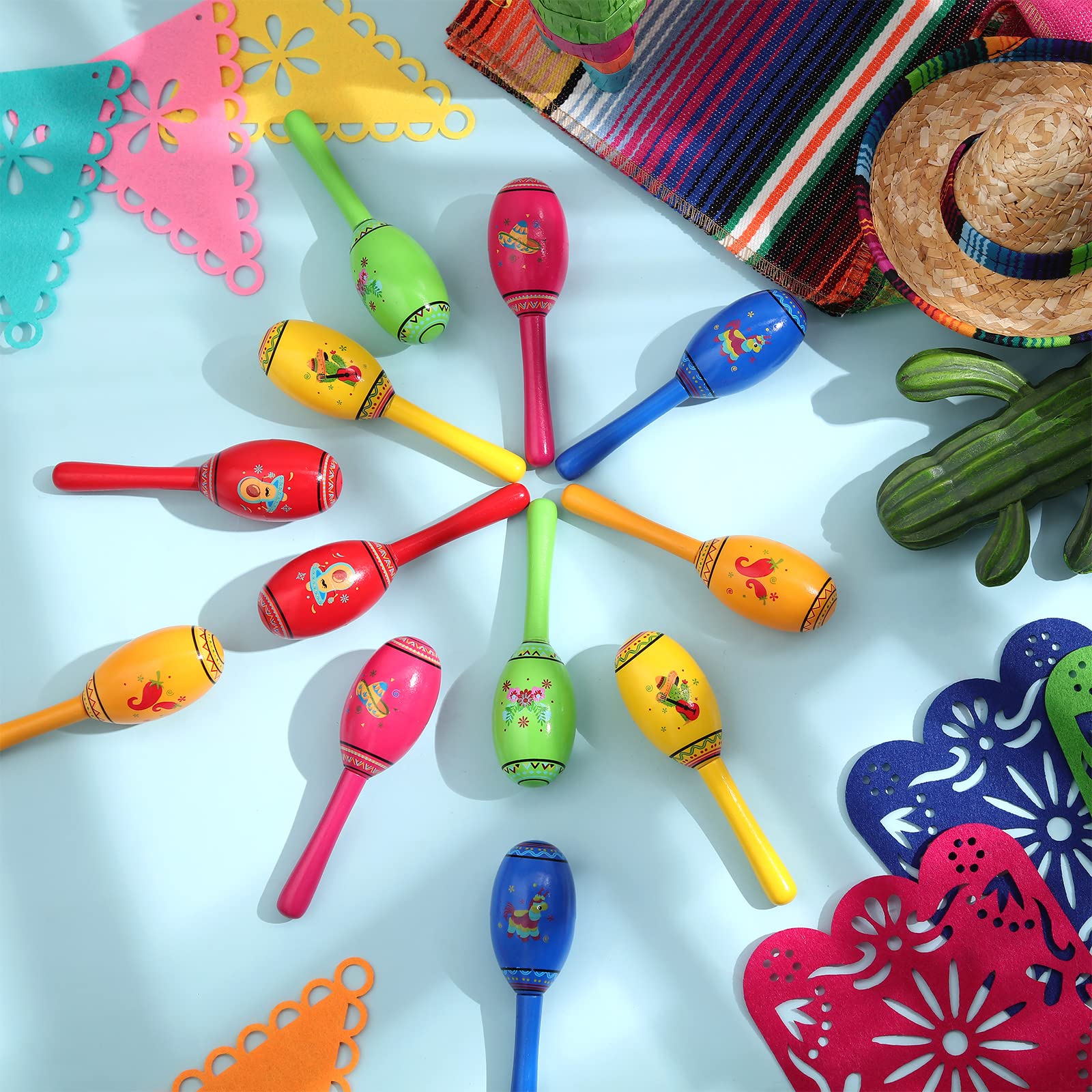 Yunsailing cactus design maracas deliver vibrant color and easy shaking for kids