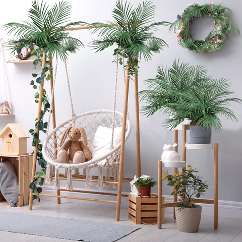 Yunsailing palm leaves DIY garlands demonstrate easy shaping and styling.