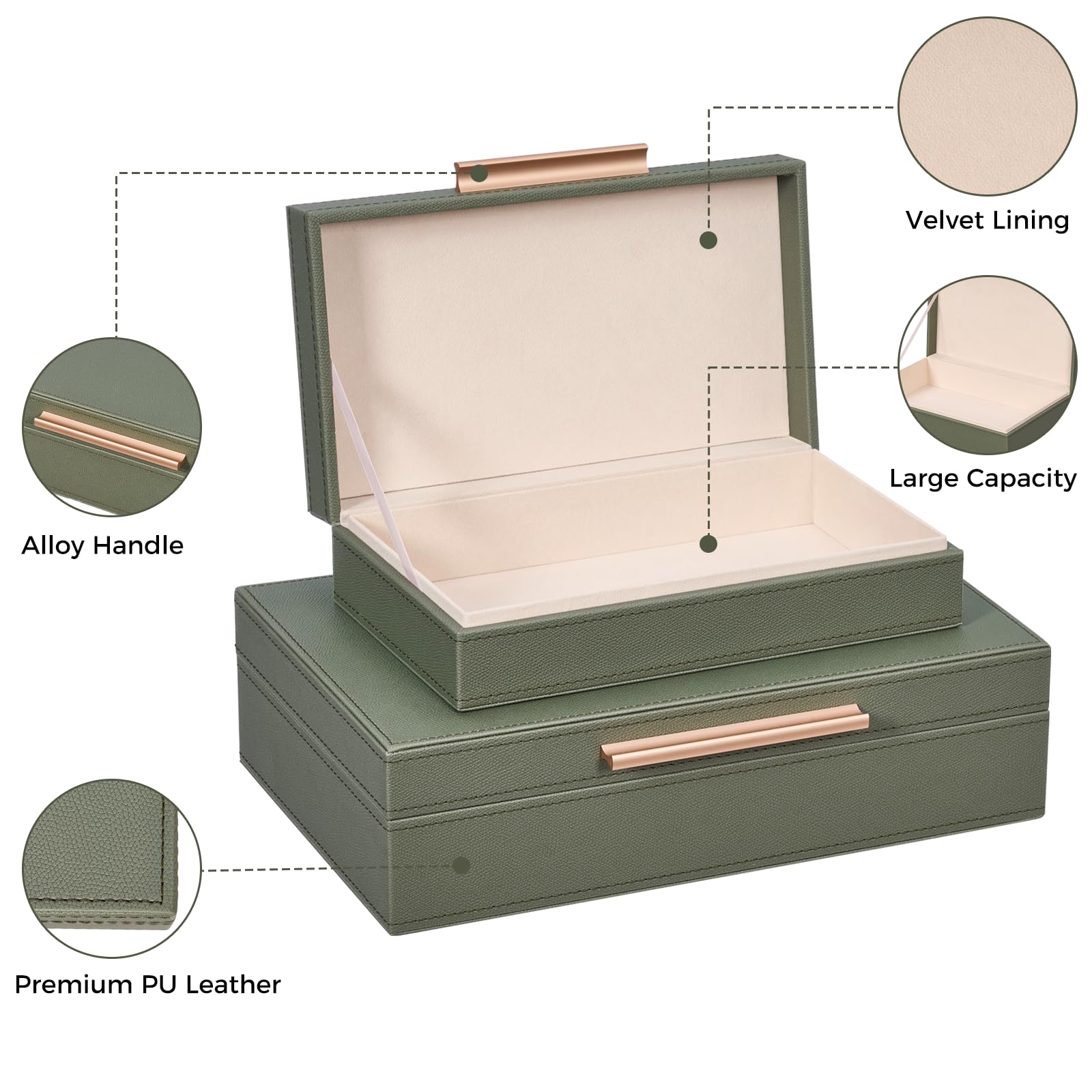 YUNSCEND compact boxes fit desks entryways and coffee tables