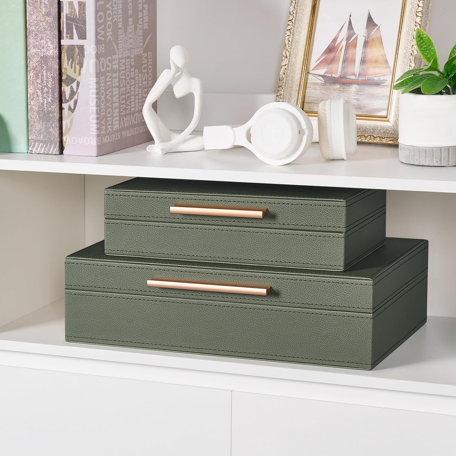 YUNSCEND green gift-ready storage boxes add style and organization