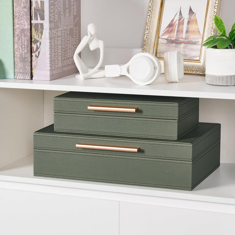 YUNSCEND green gift-ready storage boxes add style and organization