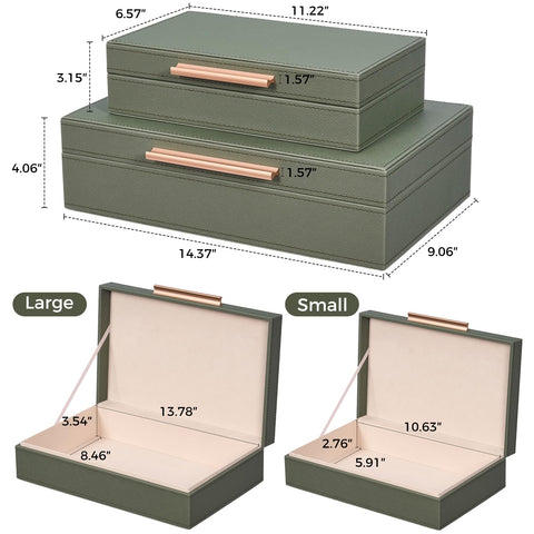 YUNSCEND two-set storage boxes help tidy clutter without overpowering decor