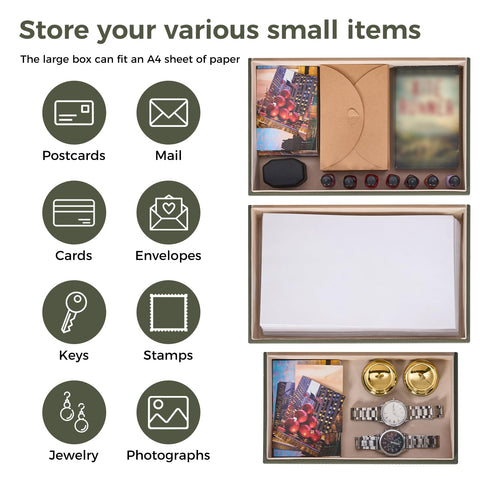 YUNSCEND decorative storage for photos documents and keepsakes