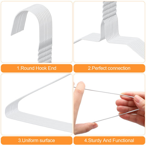 Yuntau alloy steel white hangers are lightweight yet sturdy for daily use.