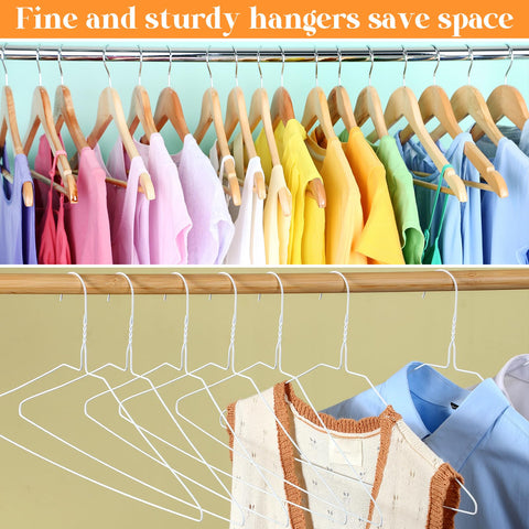Yuntau caped clothing hangers ideal for shirts and blouses in closets.