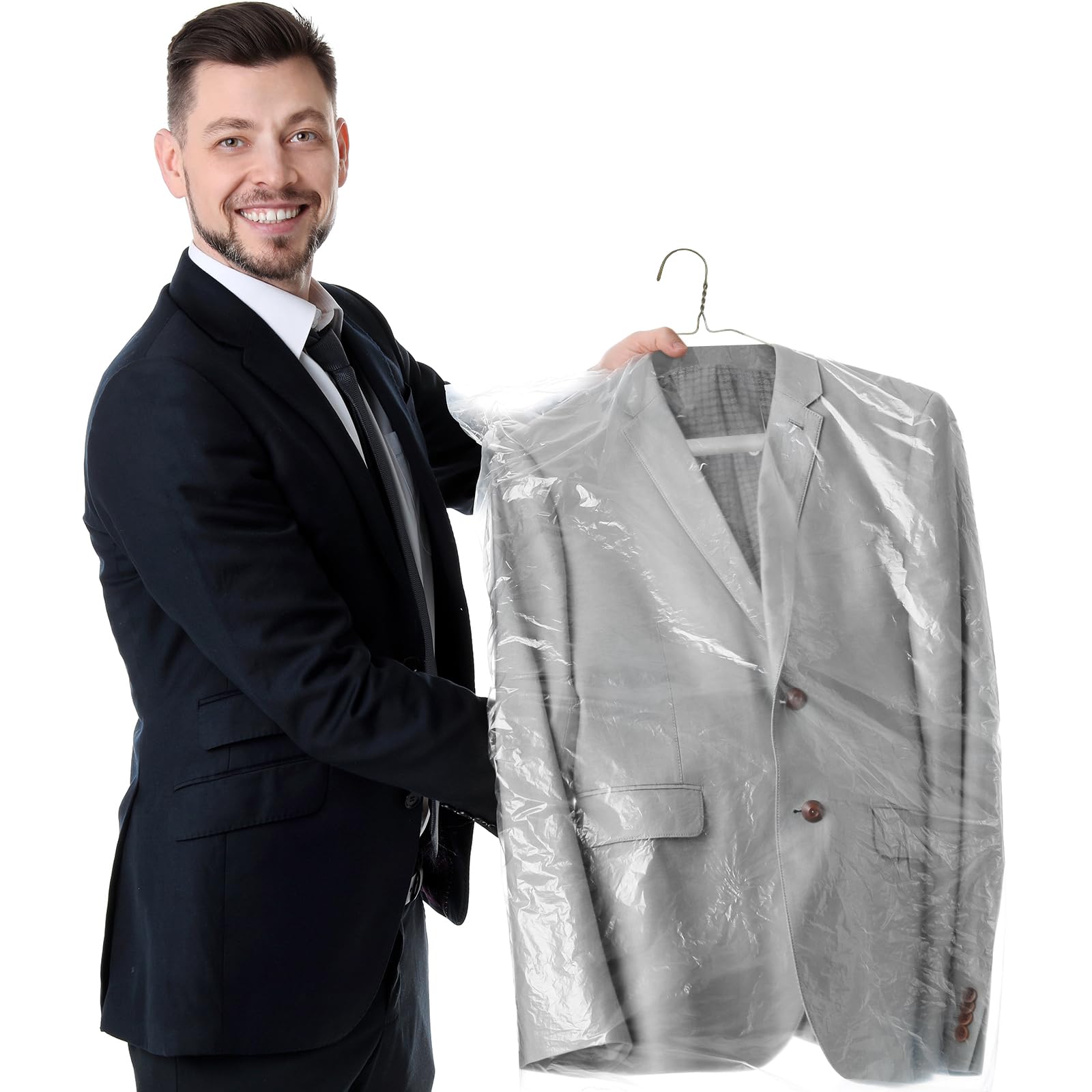 Yuntau dry cleaner hangers with gold wire and white paper adhesive to prevent slipping