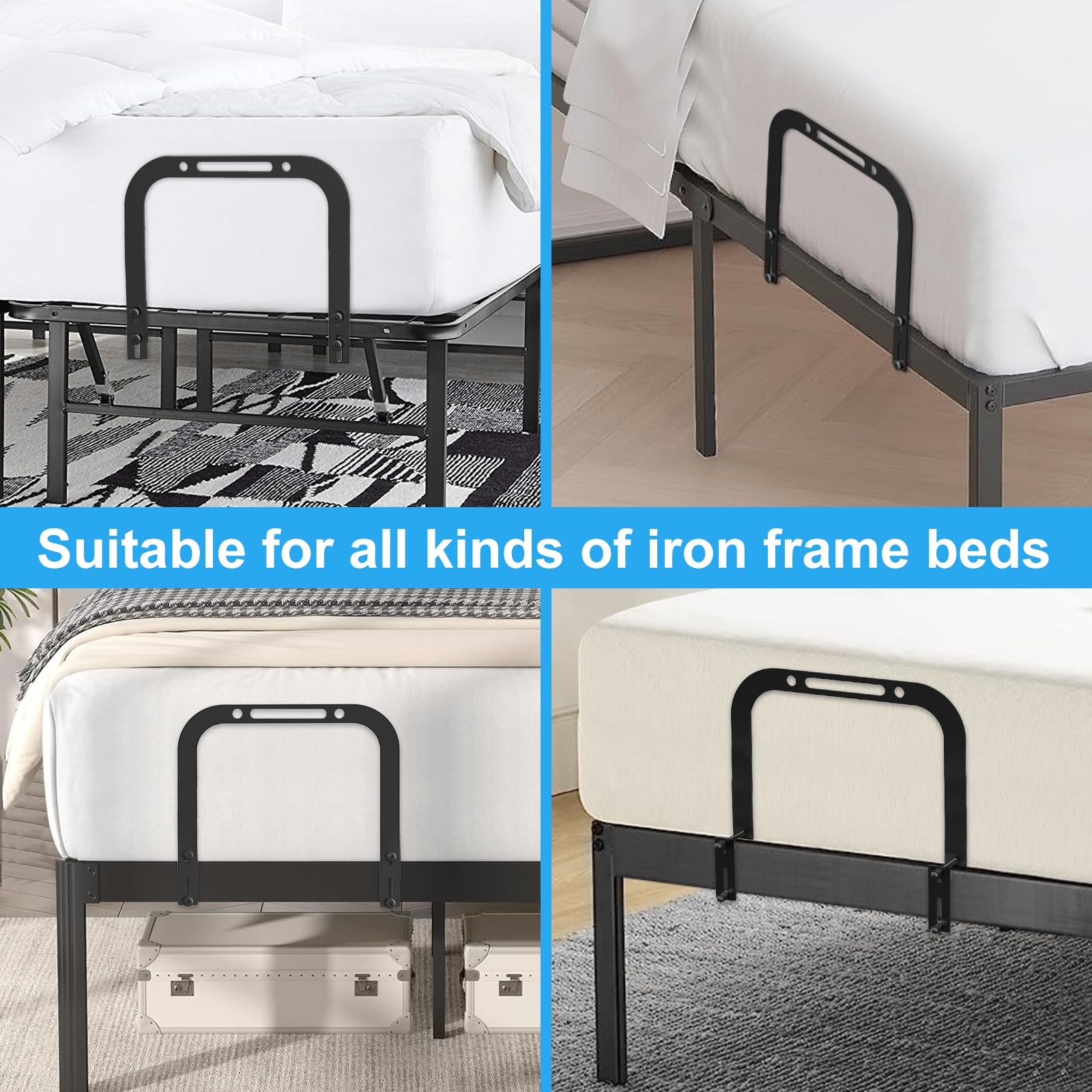 Adjustable retainer bar supports various frame widths and heights