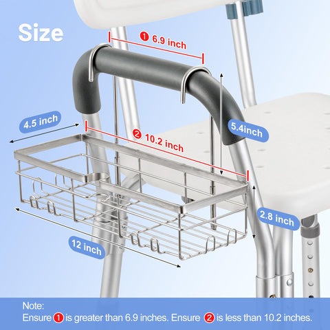 YUOROS shower head holder close-up shows easy reach during assisted bathing.