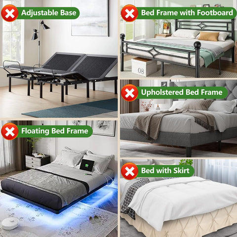 YUOROS thick metal 0.12-inch stopper offers durable support for 5 to 8 inch mattresses.