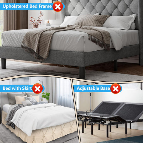 Zero-point-one-two-inch thick metal plate protects frame while holding the mattress