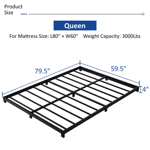 YUSENHEEI low-profile-queen-size highlights a near-ground design for safer use with kids and pets.