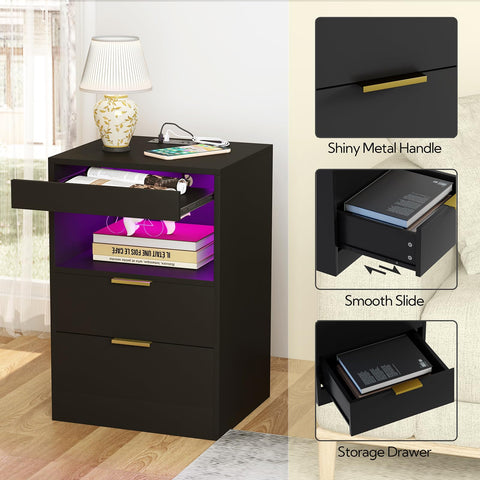 Yusong Night Stand easy assembly with included tools.