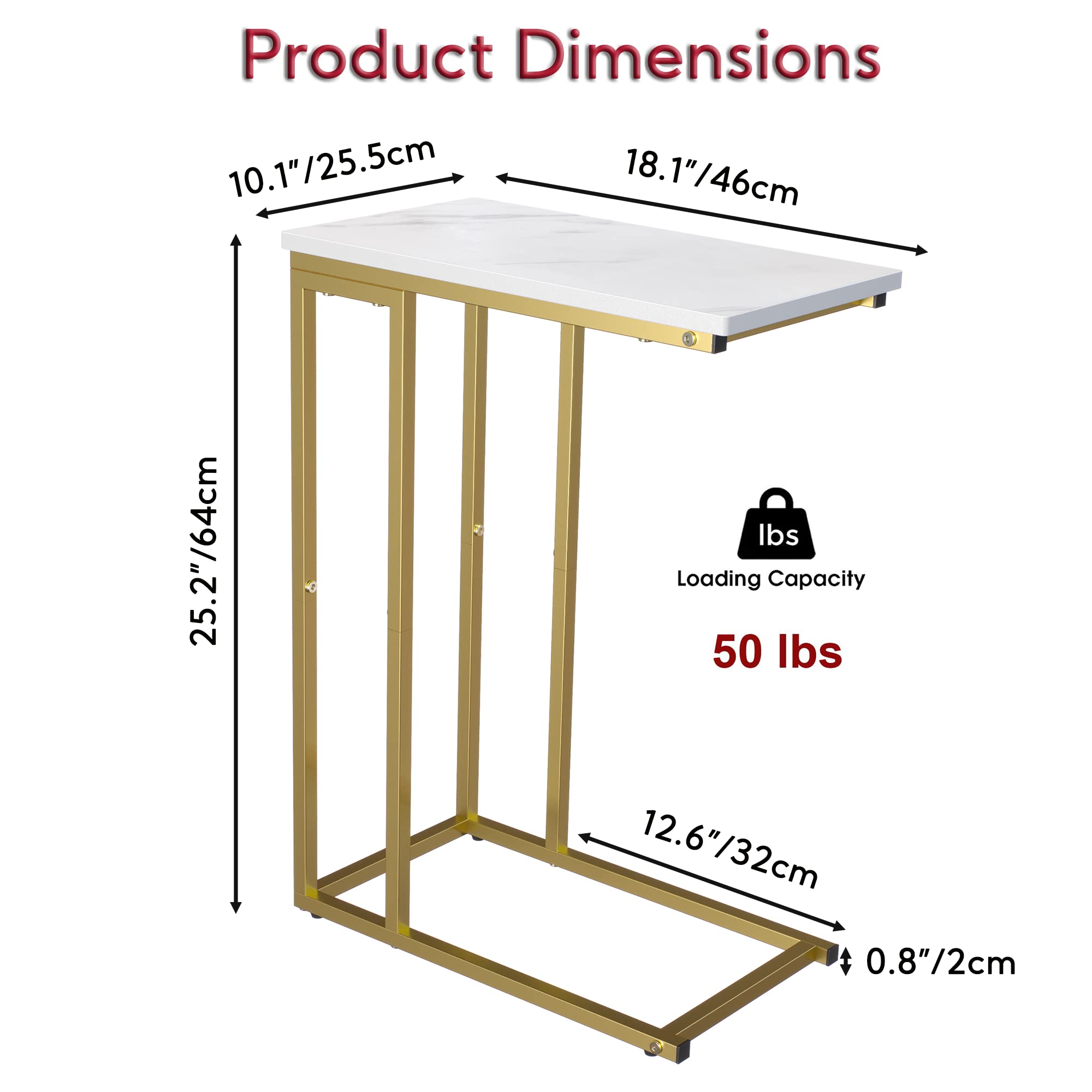 Yusong skinny overbed table designed for bedside meals and work in bed.