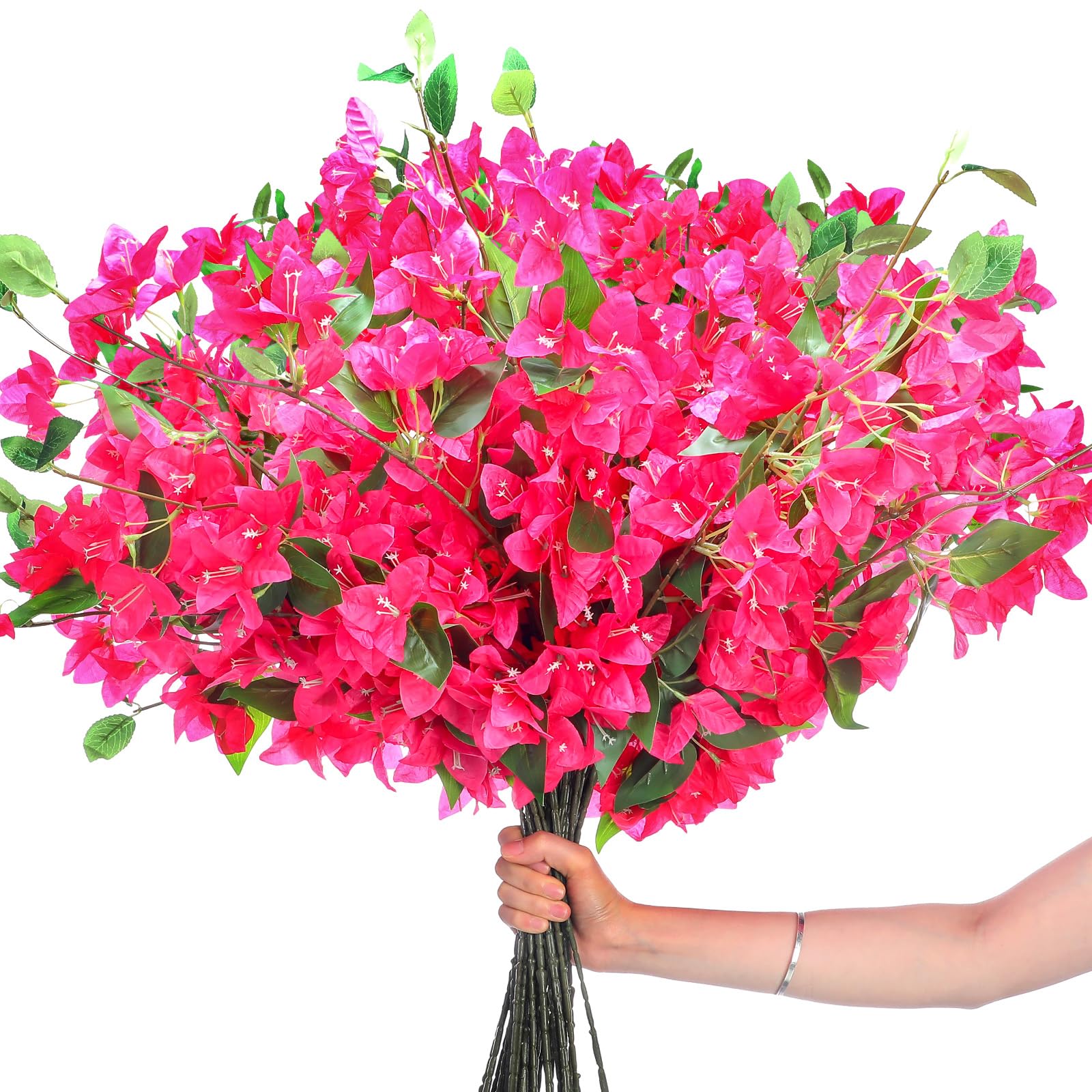 Yuxung bougainvillea branch rose red for elegant indoor decor.