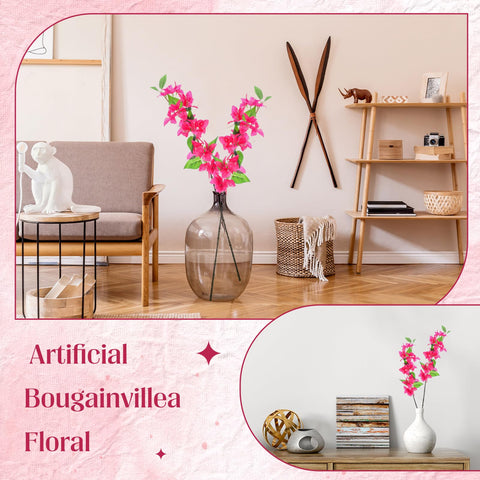 Yuxung rose red bougainvillea branch adds color to spaces.