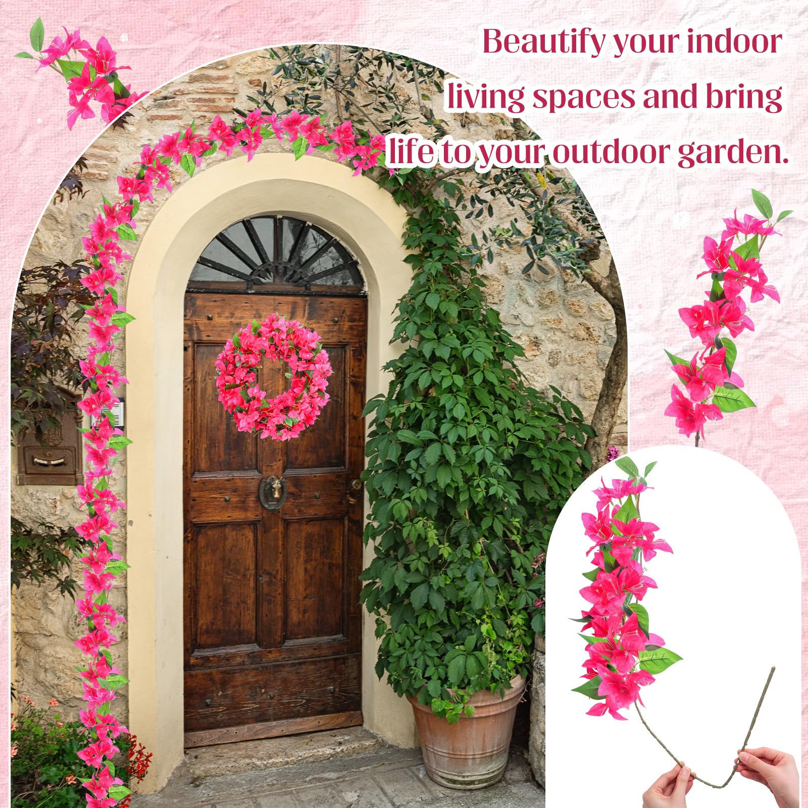 Yuxung artificial bougainvillea stems for long lasting decor.