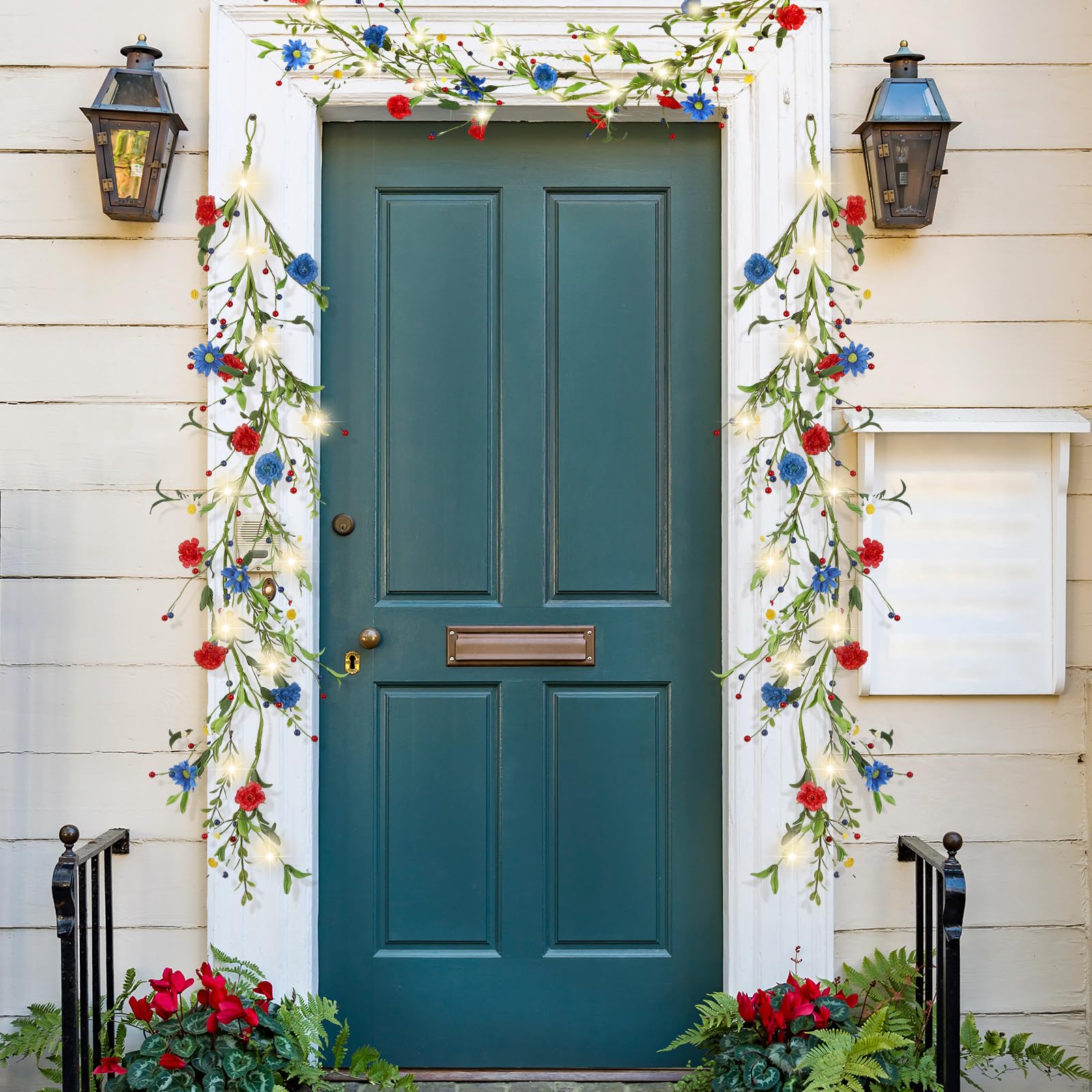 Yuxung patriotic garland creates memorable centerpieces for gatherings.