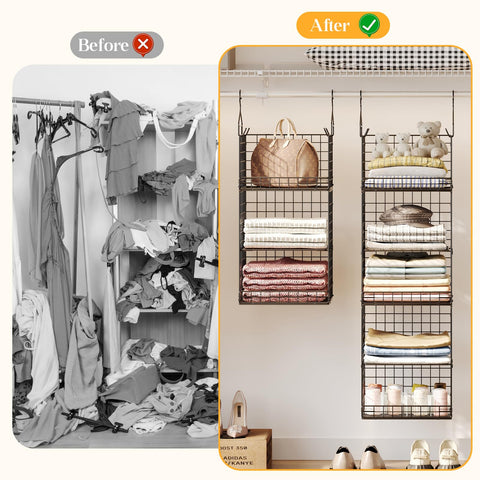 Yuyetuyo 3-in-1 system offers versatile storage with baskets and hooks.